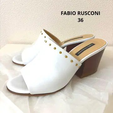FABIO RUSCONI 우드힐 화이트 샌들 36