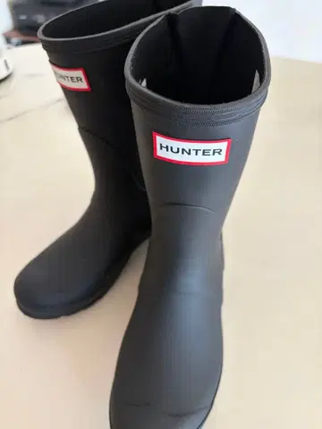 HUNTER 블랙 장화 백 스트랩 미사용 새상품 상자 없음