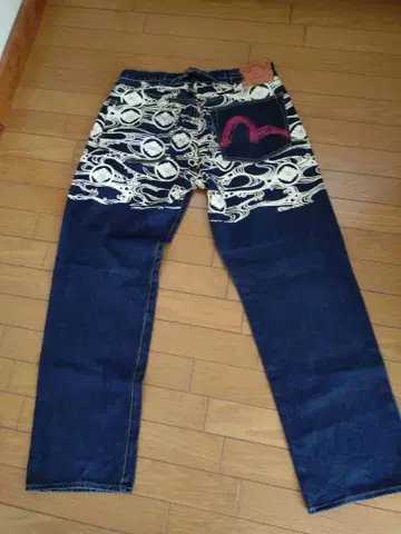 EVISU 데님 스트레이트 데님 34인치