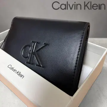Calvin Klein 캘빈클라인 접이식 지갑 CK 로고 블랙