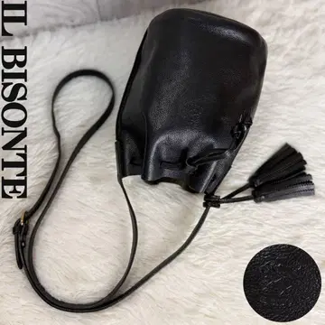 새상품급 IL BISONTE 일비종떼 로고 복조리 가죽 숄더백