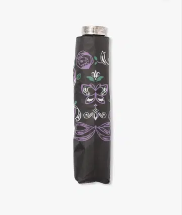 ANNA SUI 꽃무늬 프린트 초경량 우천 겸용 접이식 우산 (블랙)