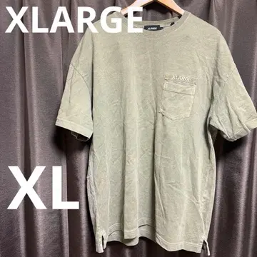XLARGE 포켓 부착 T셔츠 카키