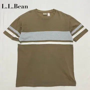 90s L.L.Bean 두꺼운 원단 T셔츠 L 절개 보더