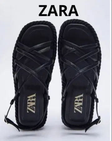 ZARA 통굽 플랫폼 가죽 샌들 미사용 새상품