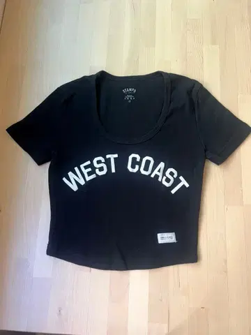 WEST COAST 프린트 반팔T셔츠 블랙