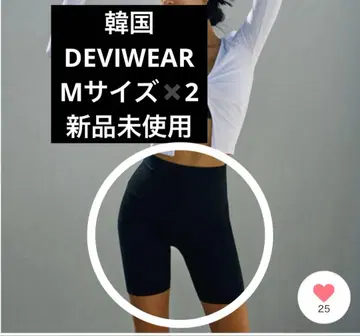 DEVIWEAR 한국 바이커 팬츠 요가 팬츠 스포츠 M 2장 세트