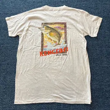 Kencraft 빈티지 버스 낚시 T셔츠 90s 남성용 L 구제 의류