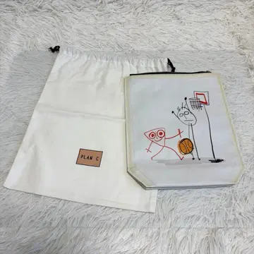 PLAN C 클러치백 리스트레토 리스트 파우치 화이트 수납 가방 포함