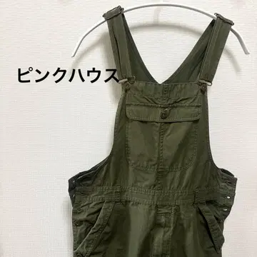 핑크하우스 자수 캐주얼 오버롤
