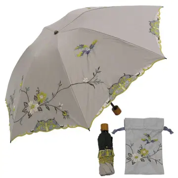 A2321 꽃기행 자수 접이식 양산 우천 겸용