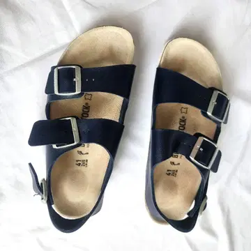 컨디션 최상 BIRKENSTOCK 밀라노 네이비 스포츠 샌들 41