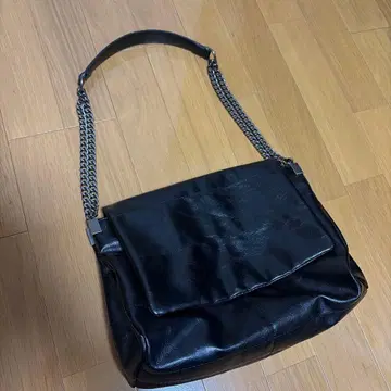 ZARA 체인 가죽 숄더백 블랙
