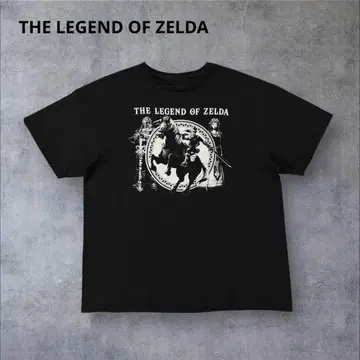THE LEGEND OF ZELDA 젤다의 전설 프린트 티셔츠 블랙 XL