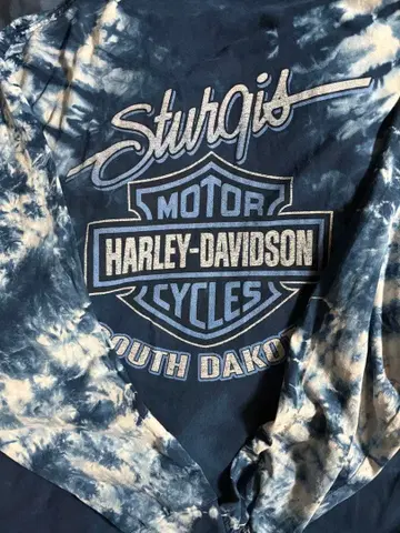 USA제 Harley Davidson 할리 롱T 타이다이 양면