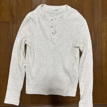 ZARA 헨리넥 리브 T셔츠 써멀 긴팔 티셔츠