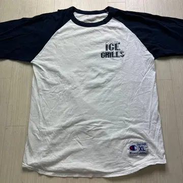 챔피온 ICE GRILLS 래글런 롱T XL 네이비 화이트