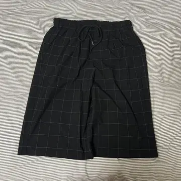 00s unknown 체크 반바지 와이드 시티 보이