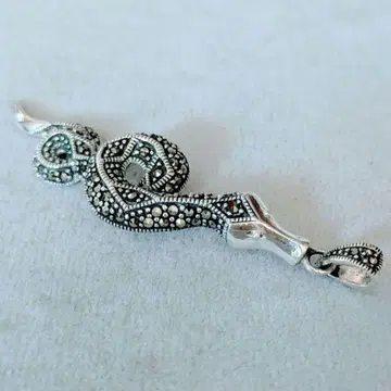 NEW 터키산 마카사이트 & 925 silver 펜던트 탑 (뱀)