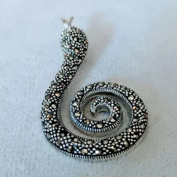 NEW 터키산 마카사이트&925silver 펜던트 탑(뱀)
