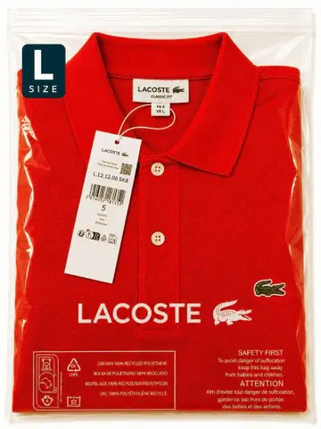LACOSTE 오렌지 피케 셔츠 L 사이즈