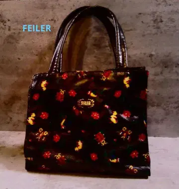 새상품급 FEILER 페이러 하이 패턴 미니백 블랙