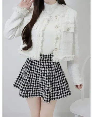 Lumignon Papillon tweed fringe jacket