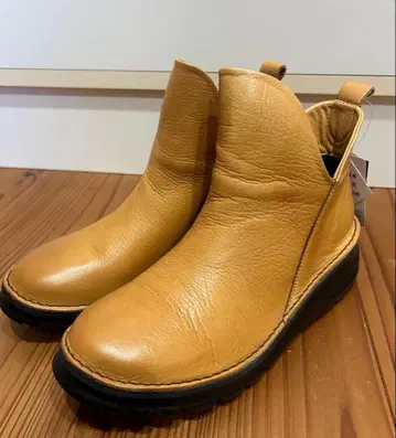 [ 새상품 일본제 ] YOSUKE 요스케 천연 가죽 숏부츠 카멜 24cm