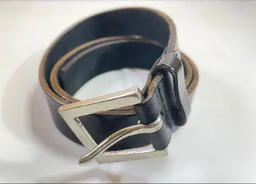 Y's for men/와이즈 포맨 블랙 가죽 벨트 사각 버클