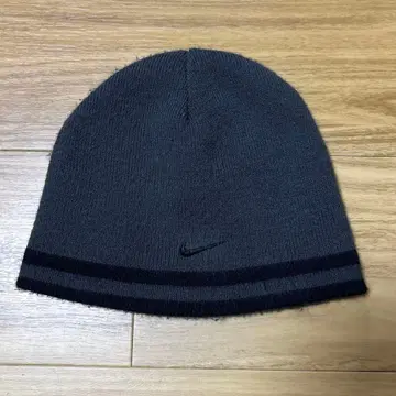 90s Nike 그레이 니트 모자 스트라이프