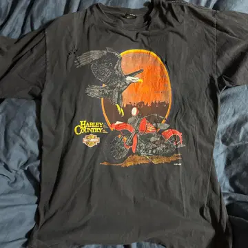 90s Hurley-Davidson 티셔츠 하레이 페이드