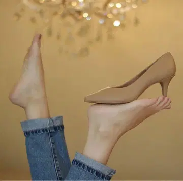 브라질산 슬림 레그 포인트 펌프스 25cm