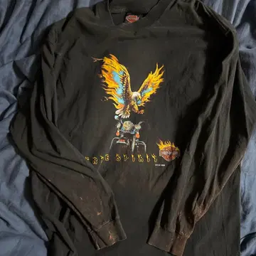 90s Hurley-Davidson 롱 T셔츠 페이드