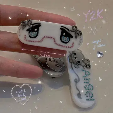kuromi様order ふわり髪飾り♡ 顎紐取り外し可能♡イヤリング込み Y2K Angel Kuromi Side Hair Clip Set | 브랜드 중고거래 플랫폼, 번개장터