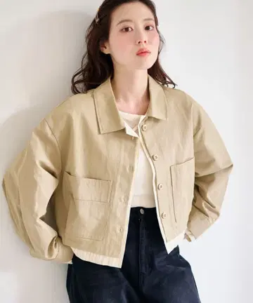 kastane/레이어드 숏 셔츠 자켓