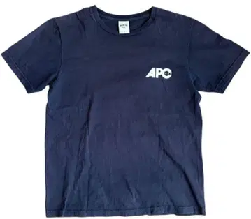 인기 상품 A.P.C. USA제 원포인트 로고 티셔츠 다크 네이비