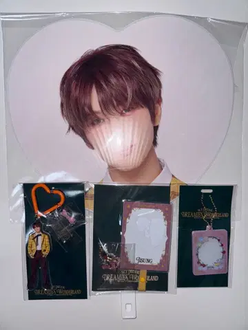 NCT DREAM 팬미팅 부채 아크릴 키링 ID 포토 폰 탭 지성