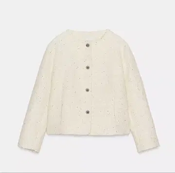 최종 가격 인하 ZARA 에크루 스팽글 블레이저 자켓 XS