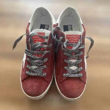 Golden Goose DB 레드 스웨이드 스니커즈
