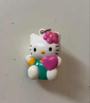 헬로키티 스트랩 하트 참 포함 헤이세이 레트로 레어 키링