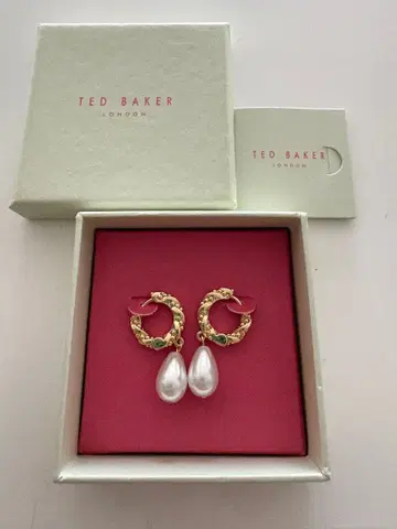 [미사용 새상품] TED BAKER 트위스트 펄 드롭 귀걸이