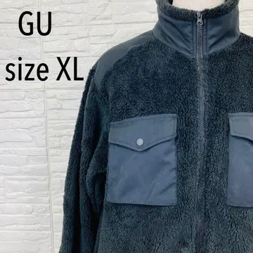 GU 지유 플리스 콤비네이션 블루종 밀리터리 빅 사이즈
