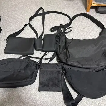 유니클로 무인양품 블랙 숄더백 묶음 판매