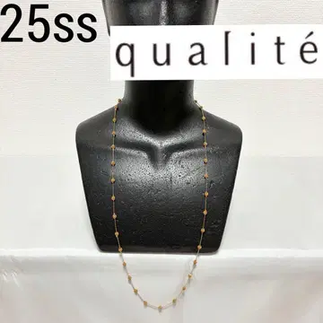 25ss 새상품급 qualite 스크류볼 롱 목걸이 골드