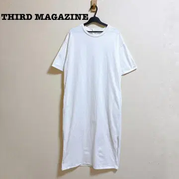 THIRD MAGAZINE 사드매거진 T셔츠 원피스 루즈핏 자수