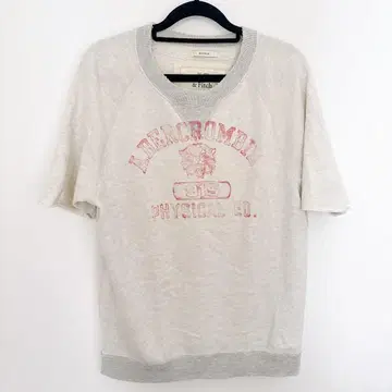 Abercrombie & Fitch 로고 반팔 맨투맨 그레이 M