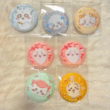 치이카와 자수 캔뱃지 비스킷 2, 7종 세트