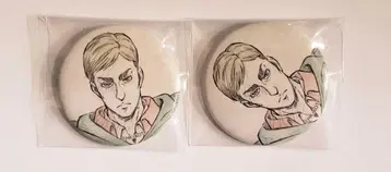진격의 거인 엘빈 10주년 캔뱃지 2개 세트