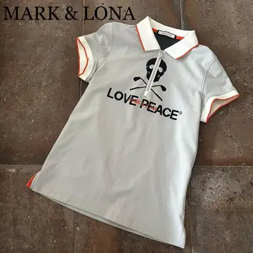 MARK&LONA 반팔 피케 셔츠 하프 지퍼 그레이 계열