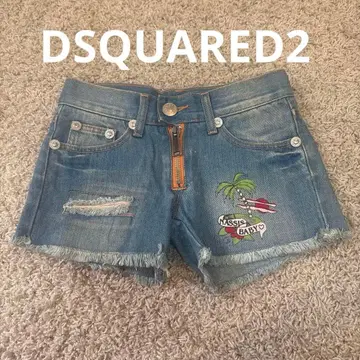 DSQUARED2 데님 숏팬츠 자수 플라걸 S